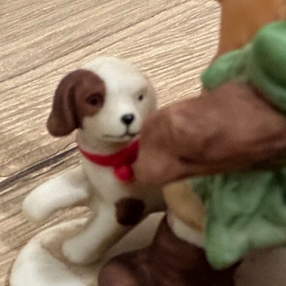 LEFTON figurine children with dog carrying Xmas tree - Picture 3 of 5